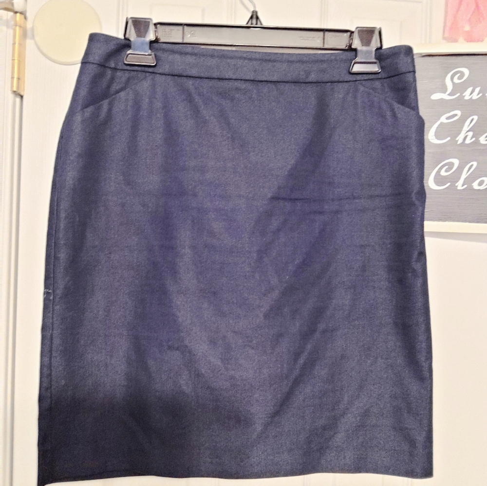 🌷New York & Company Classic Dark Blue Pencil Skirt 4
